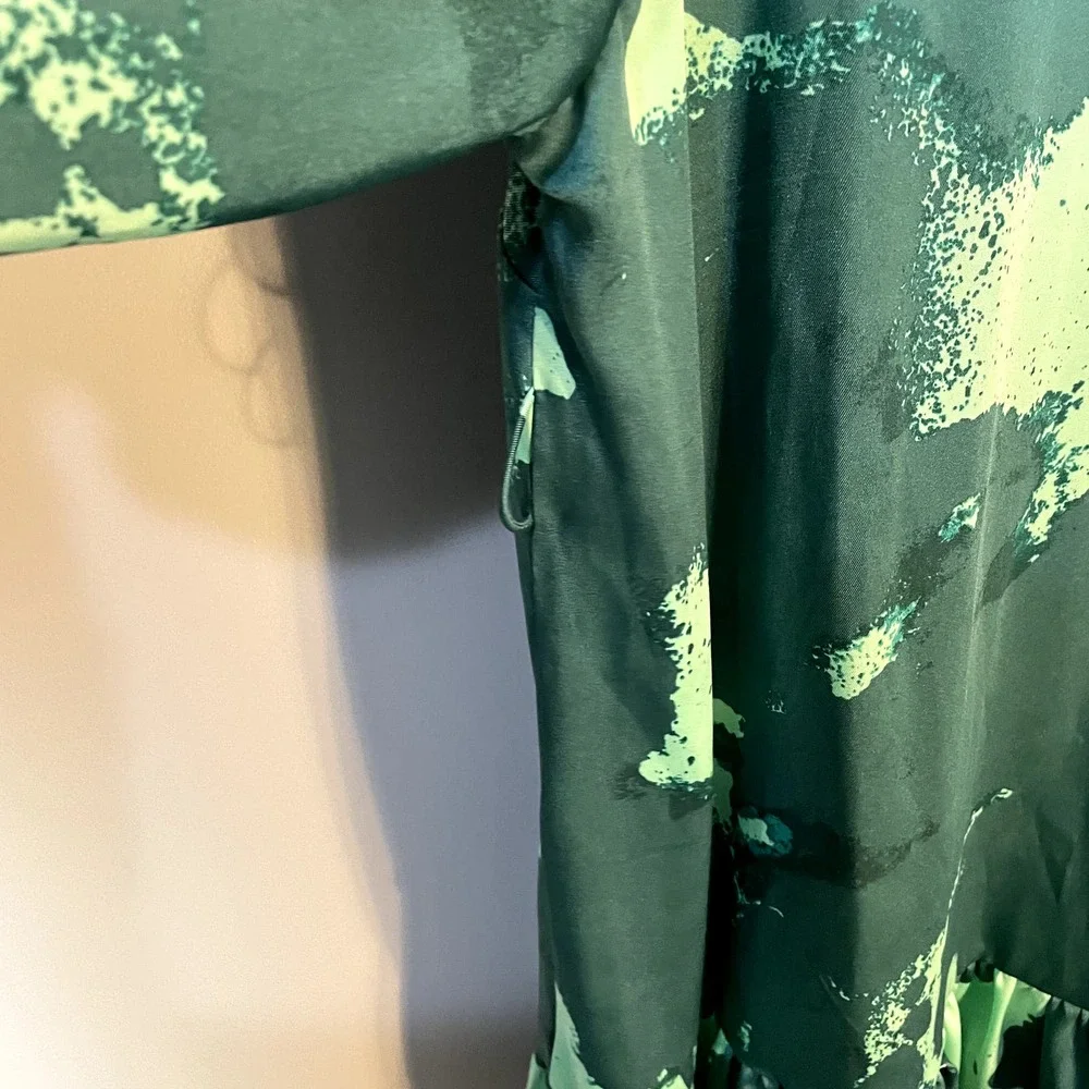 Alexis x Target Green Long Sleeve Dress in Green Tropical Print Size 2X - Picture 16 of 16